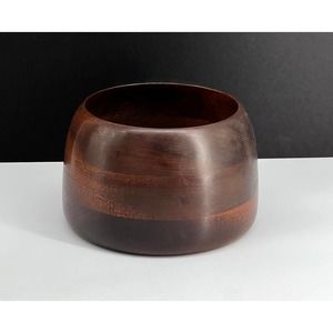 Teak Salad Bowl Marked Burl Wilder 1886